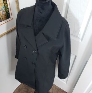 10000 ft Above Sea Level Black Trench Coat sz L